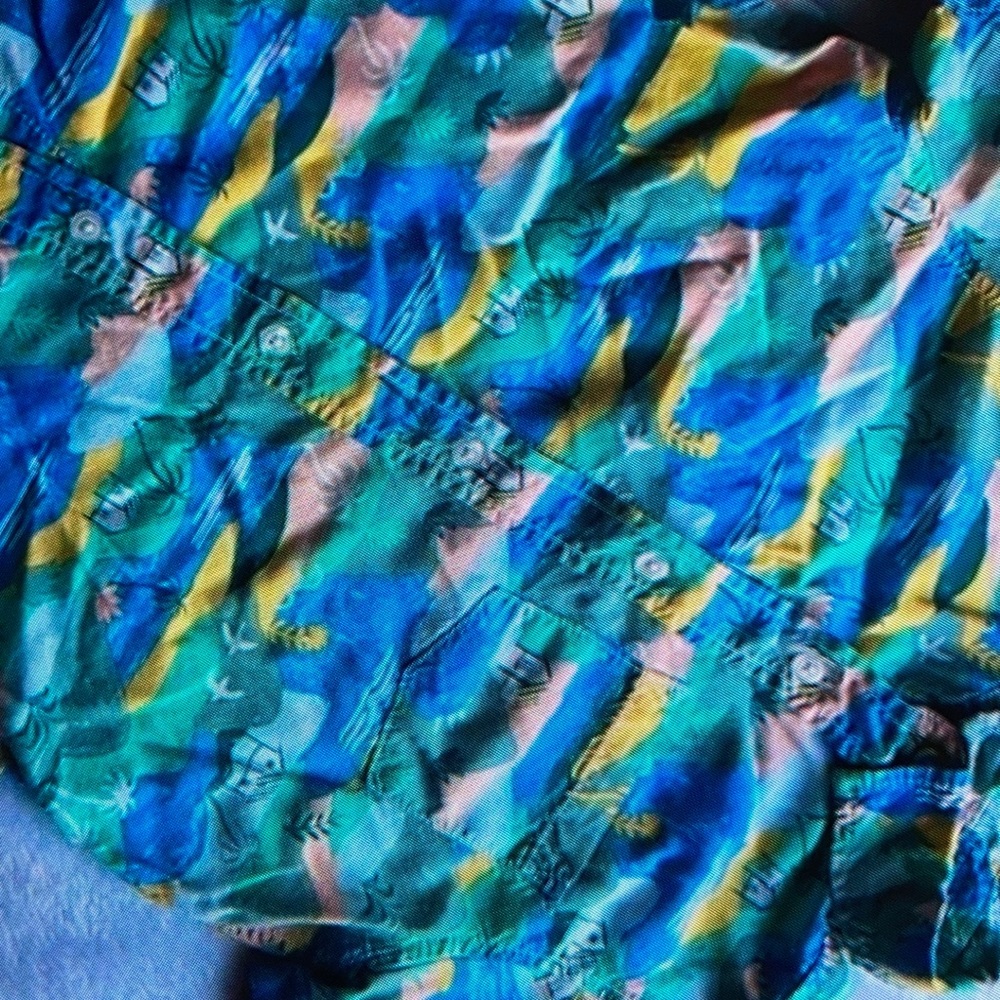 Tropical print ruffle skirt